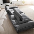 thumbnail image 1 of Advwin 114" Oversized Sectional Sofa, Luxury Sailboat Cloud Couch with Adjustable Depth, Convertible Sofa Bed with Extra Deep Seats & Wide Armrests for Living Room, Dark Gray, 1 of 13