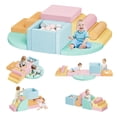 thumbnail image 1 of Advwin 12 Pcs Foam Climbing Blocks Set with Ball Pit for Toddlers, Soft Indoor Baby Playset for Crawling and Active Play, Multi Colors, 1 of 11