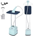 thumbnail image 1 of Advwin 2000W Standing Garment Steamer with 10 Steam Levels, 2.7L Tank for 90 Min Steam, Dual Rod Adjustable Height, Vertical & Flat Ironing with Accessories (Blue), 1 of 10