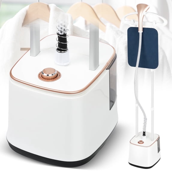 Advwin 2000W Garment Steamer for Clothes Standing, 10 Steam Levels, 2.7L Water Tank, Commercial and Household Use (Gold)