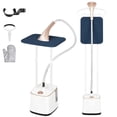 thumbnail image 1 of Advwin 2000W Standing Garment Steamer with 10 Steam Levels, 2.7L Tank for 90 Min Steam, Dual Rod Adjustable Height, Vertical & Flat Ironing with Accessories (Pink), 1 of 9