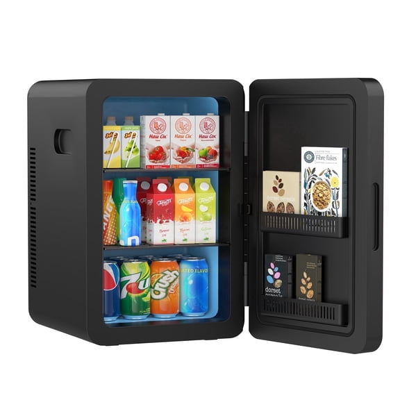 Advwin 22L Mini Fridge Cooler, Compact Personal Refrigerators for Skincare, Beverage, Black