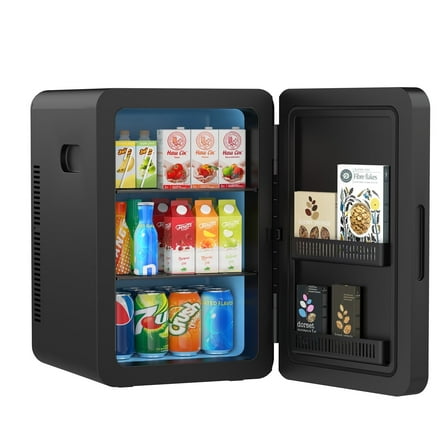 Advwin 22L Mini Fridge Cooler, Compact Personal Refrigerators for Skincare, Beverage, Black