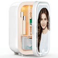 thumbnail image 1 of Advwin 22L Mini Skincare Fridge with Mirror, Personal Beauty Makeup Cosmetics Small Refrigerator for Bedroom, Dorm, White, 1 of 10