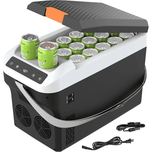 Advwin 23QT Electric Cooler & Warmer, Portable 12V Car Refrigerator Plug-in Coolers for Vehicles, Camping, Travel, RV, Black