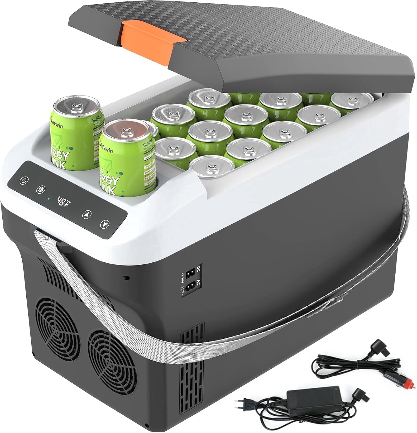 Advwin 23QT Electric Cooler & Warmer, Portable 12V Car Refrigerator Plug-in Coolers for Vehicles, Camping, Travel, RV, Dark Grey