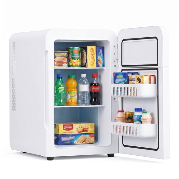 Advwin 25L Mini Fridge Cooler, Compact Personal Refrigerators for Skincare, Beverage, White