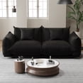 thumbnail image 1 of Advwin 75" Oversized Chenille Loveseat Sofa, Modern Cloud Couch with Thick Cushions for Living Room, Bedroom, Apartment, Small Spaces, Black, 1 of 9