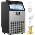 thumbnail image 1 of ADVWIN Commercial Crescent Ice Maker, 100 lbs/Day, Under Counter or Freestanding Use, 26 lbs Storage, Dual Water Inlet, ETL Certified, Ice Scoop & Hose Kit Included, 1 of 9