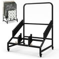 thumbnail image 1 of Advwin Heavy Duty Tile Display Rack with 12 Shelves & Lockable Wheels, Versatile Metal  Slotted Shelf for Porcelain Tiles, Flooring, Glass, Building Material or Art Panels, 1 of 13