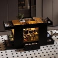 thumbnail image 1 of Advwin Luxury Closet Island with Glass Top and LED, 10-Drawer Wardrobe Storage Cabinet for Walk-in Closet and Dressing Room, Black, 1 of 13