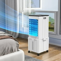 Advwin 3-In-1 Windowless Portable Air Conditioner,Upgraded Evaporative Cooler Fan with 3.6 gal Removable Water Tank,12Timer, 3 Speeds, Remote, Black&White