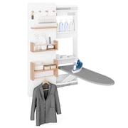 Advwin Wall Mounted Ironing Board Cabinet with Folding Ironing Table & Storage Shelves, Space-Saving Ironing Station for Laundry Room & Bedroom