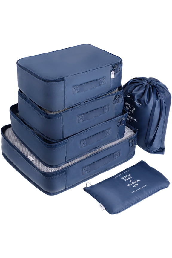 6 Set Packing Cubes, Travel Luggage Packing Organizers