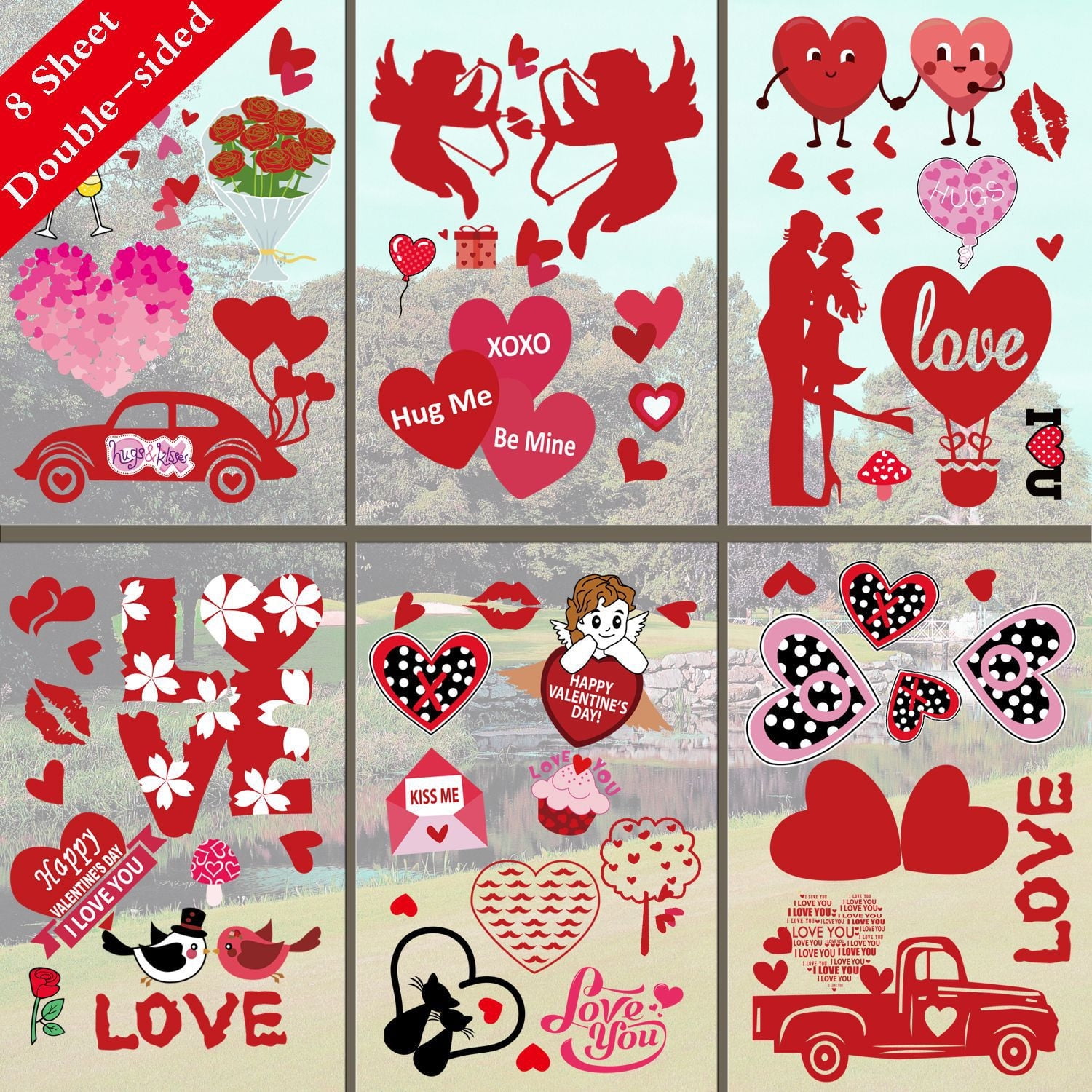 Adyi Walmart Deals for Today, Wall Stickers Decor Valentine's Day Wall