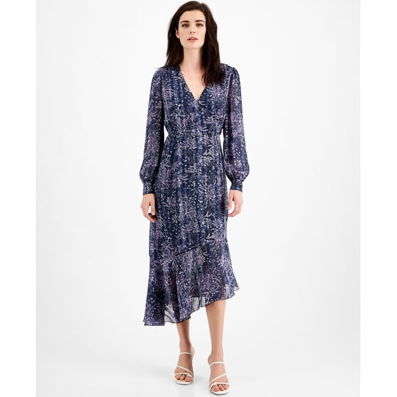 Adyson Parker Printed Midi Dress Black Iris Combo XL