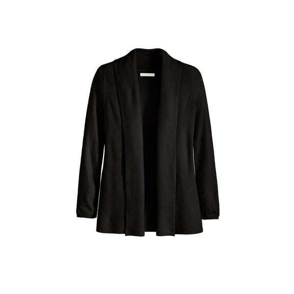 Adyson Parker Womens Ribbed Long Sleeve Cardigan Black XS