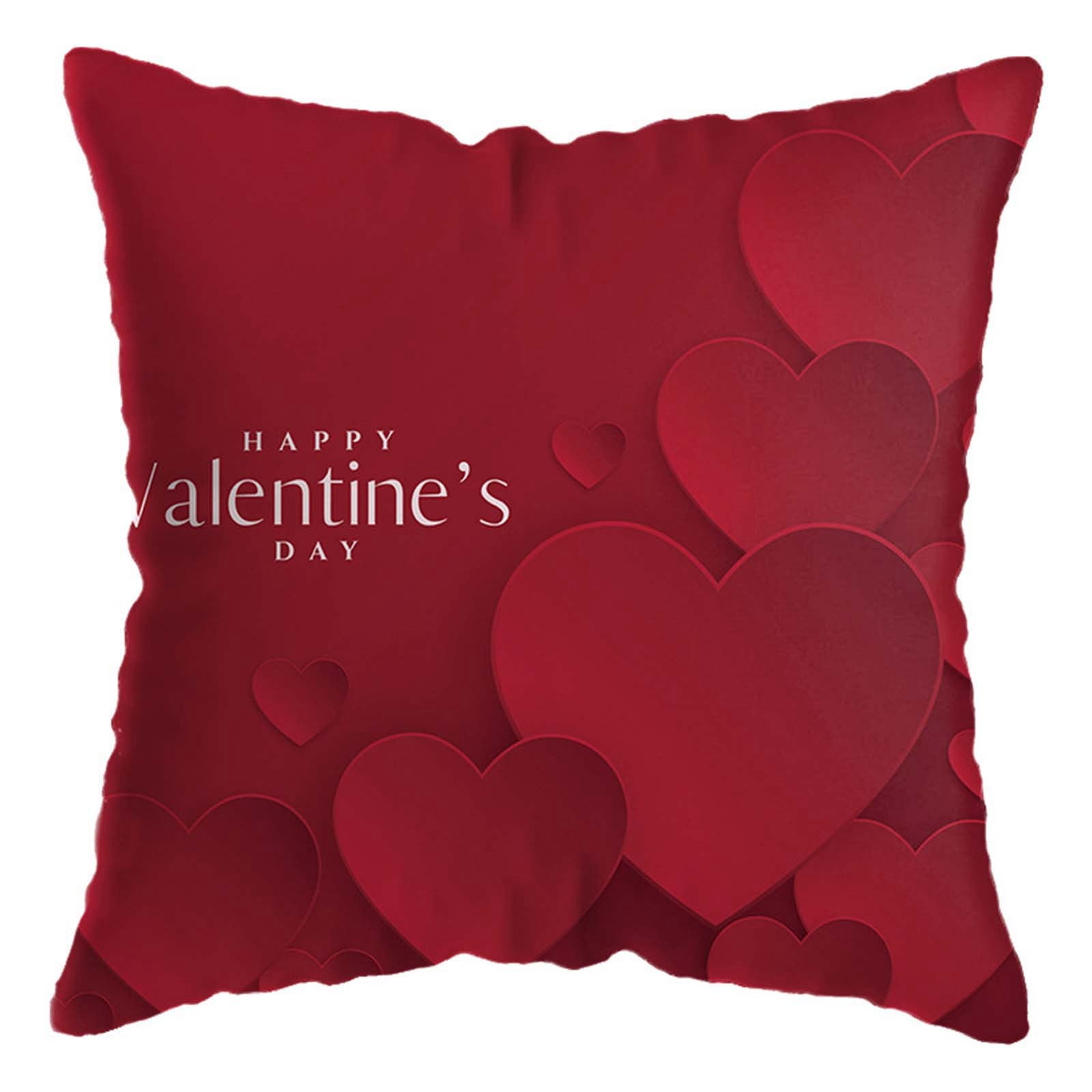 Adzgya Pillow Case Cushion Letter Printing Valentine's Day Throw Pillow