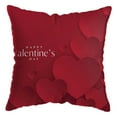 Adzgya Pillow Case Cushion Letter Printing Valentine's Day Throw Pillow
