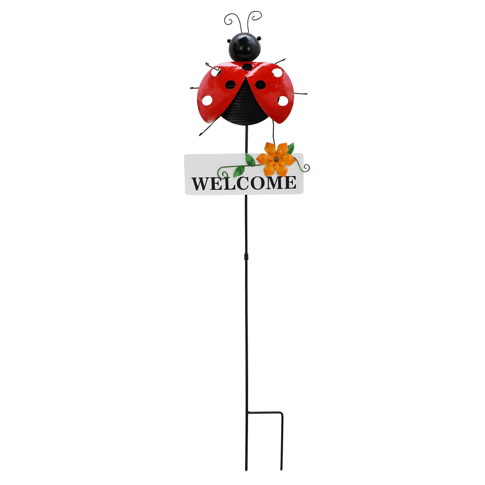 Aecipl Metal Garden Stakes Welcome Sign Decorative Plant Stake Spring ...