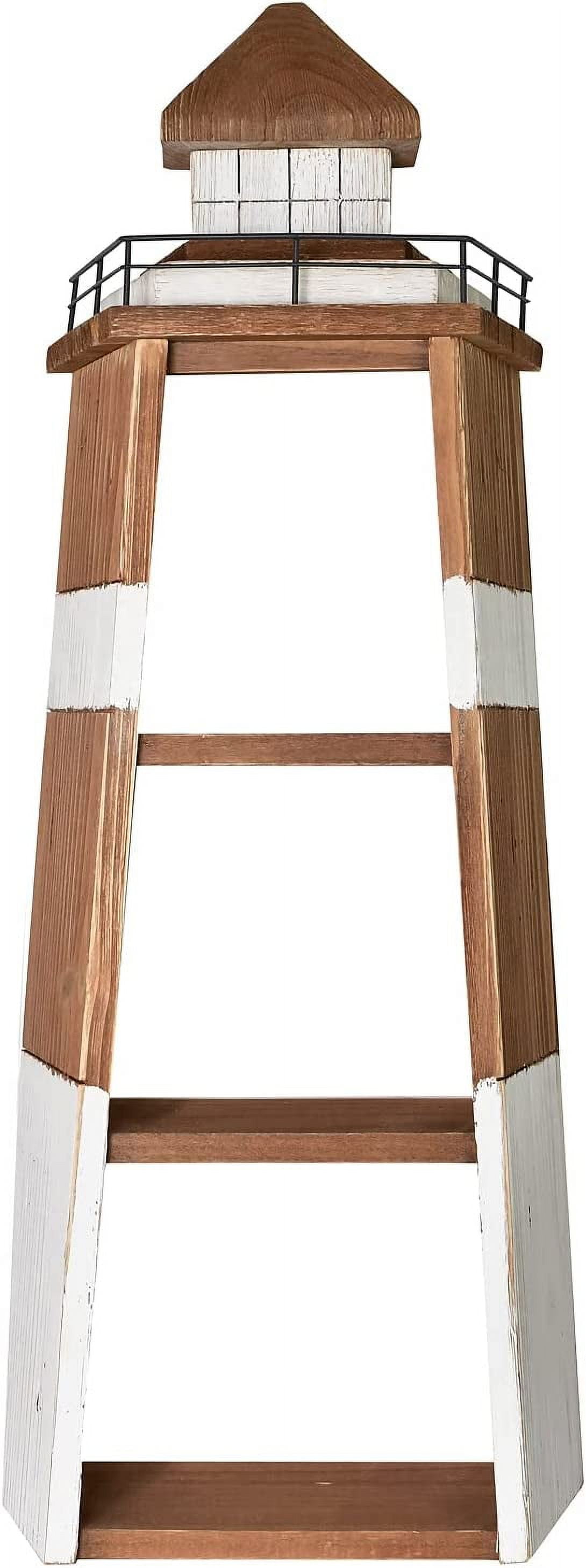 Picture Idea: Aecipl Solid Wood Lighthouse Shelf Decorative Nautical Floating Shelves