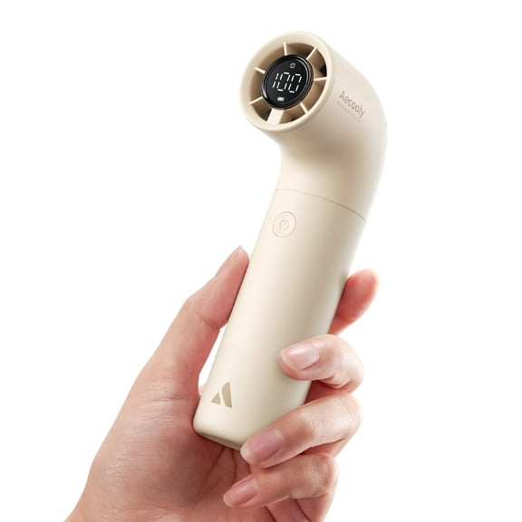 Aecooly Aero Turbo Handheld Fan, 15000 RPM, 4 Speed, Rechargeable, 8H Portable Mini Fan for Travel and Office