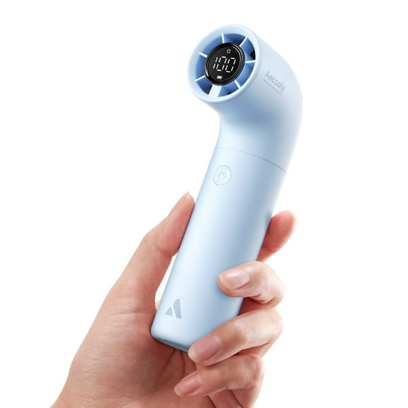 Aecooly Aero Turbo Handheld Fan, 15000 RPM, 4 Speed, Rechargeable, 8H Portable Mini Fan for Travel and Office