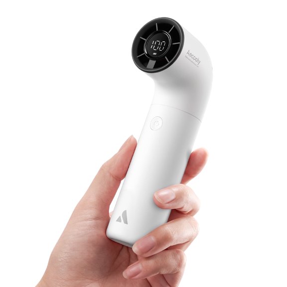 Aecooly Aero Turbo Handheld Fan, 15000 RPM, 4 Speed, Rechargeable, 8H Portable Mini Fan for Travel and Office