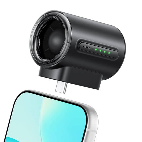 Aecooly Powerful USB C Phone Fan, 17000 RPM, 36ft/s Airflow, 4 Speeds-Black