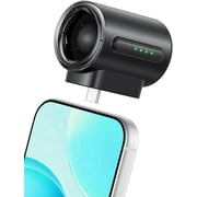 Aecooly Powerful USB C Phone Fan, 17000 RPM High Speed, Compatible with iPhone, iPad, Tablet, 4 Speed Mini Portable Cell Phone Fan Attachment for Summer, Travel, Gifts for Women-Black