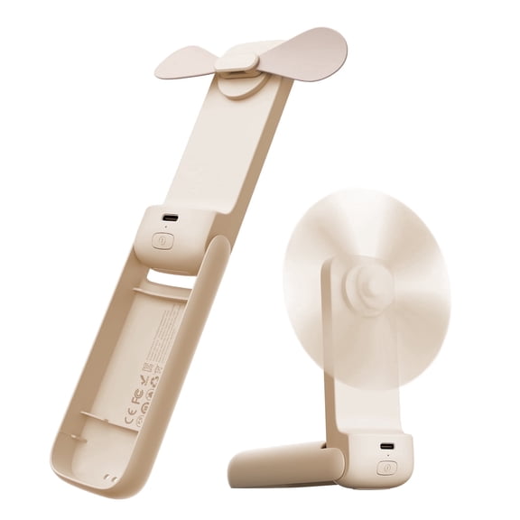 Aecooly Slim Handheld Fan, 24H Battery Life, Foldable Portable Mini Fan with 3 Speeds, Rechargeable Pocket Fan for Travel and Desktop Use