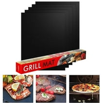 Aedavey BBQ Grill Mat Set of 5 Baking Mats Resuable Non-Stick Works on Electric Grill Gas Charcoal BBQ 15.75 x 13 inch