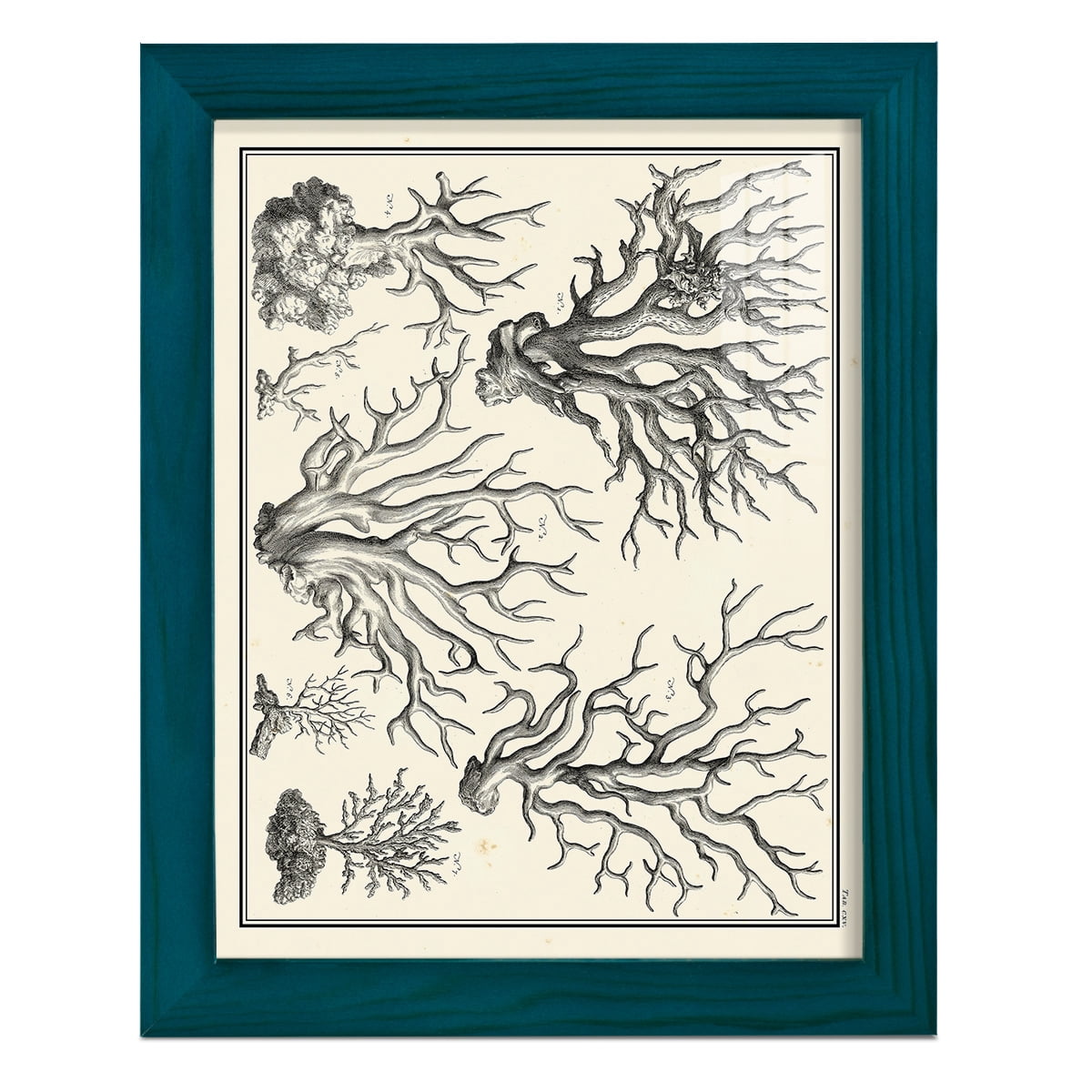 Aegean Collection III -Framed Print w/glass-Ocean Blue
