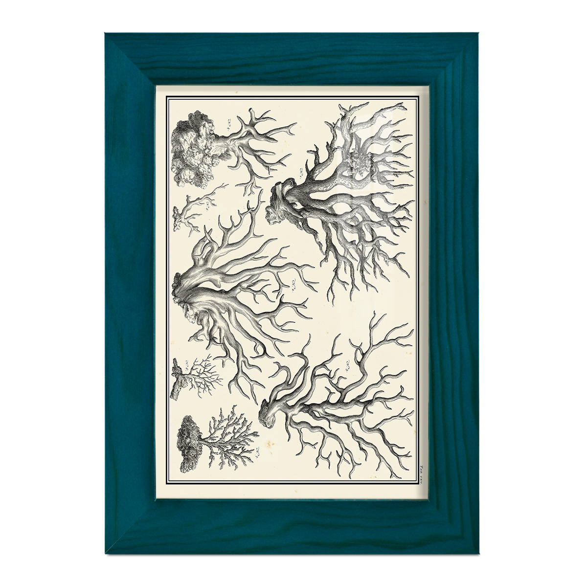 Aegean Collection III -Framed Print w/glass-Ocean Blue