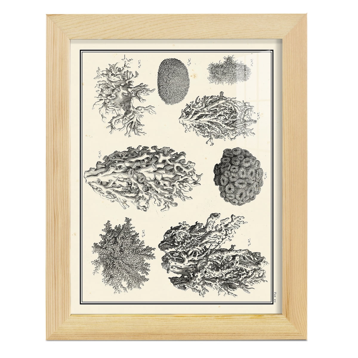 Aegean Collection IV -Framed Print w/glass-Natural Wood