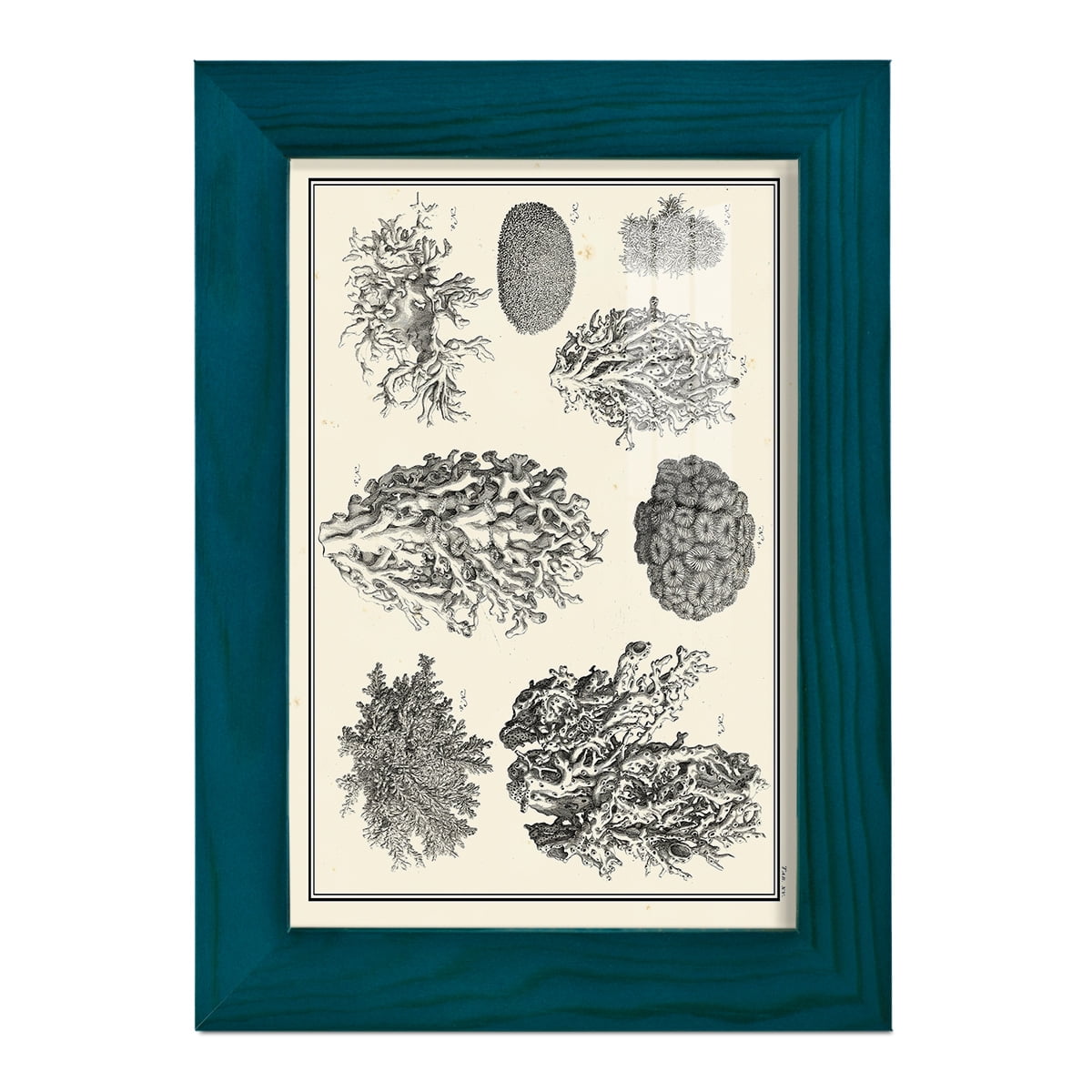 Aegean Collection IV -Framed Print w/glass-Ocean Blue