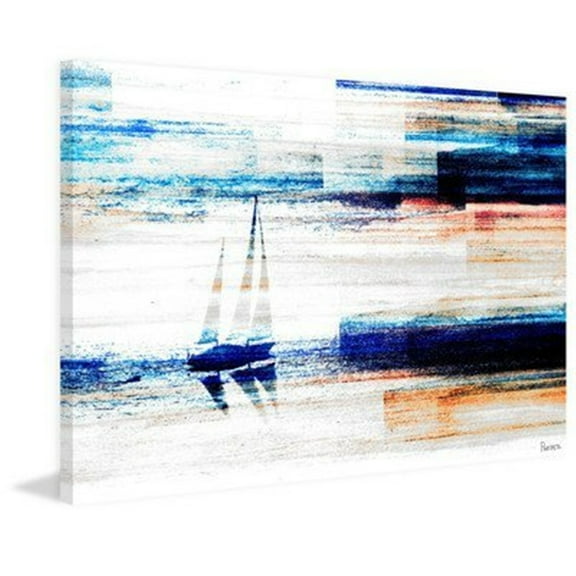 Aegean Sea by Parvez Taj Painting Print on Wrapped Canvas