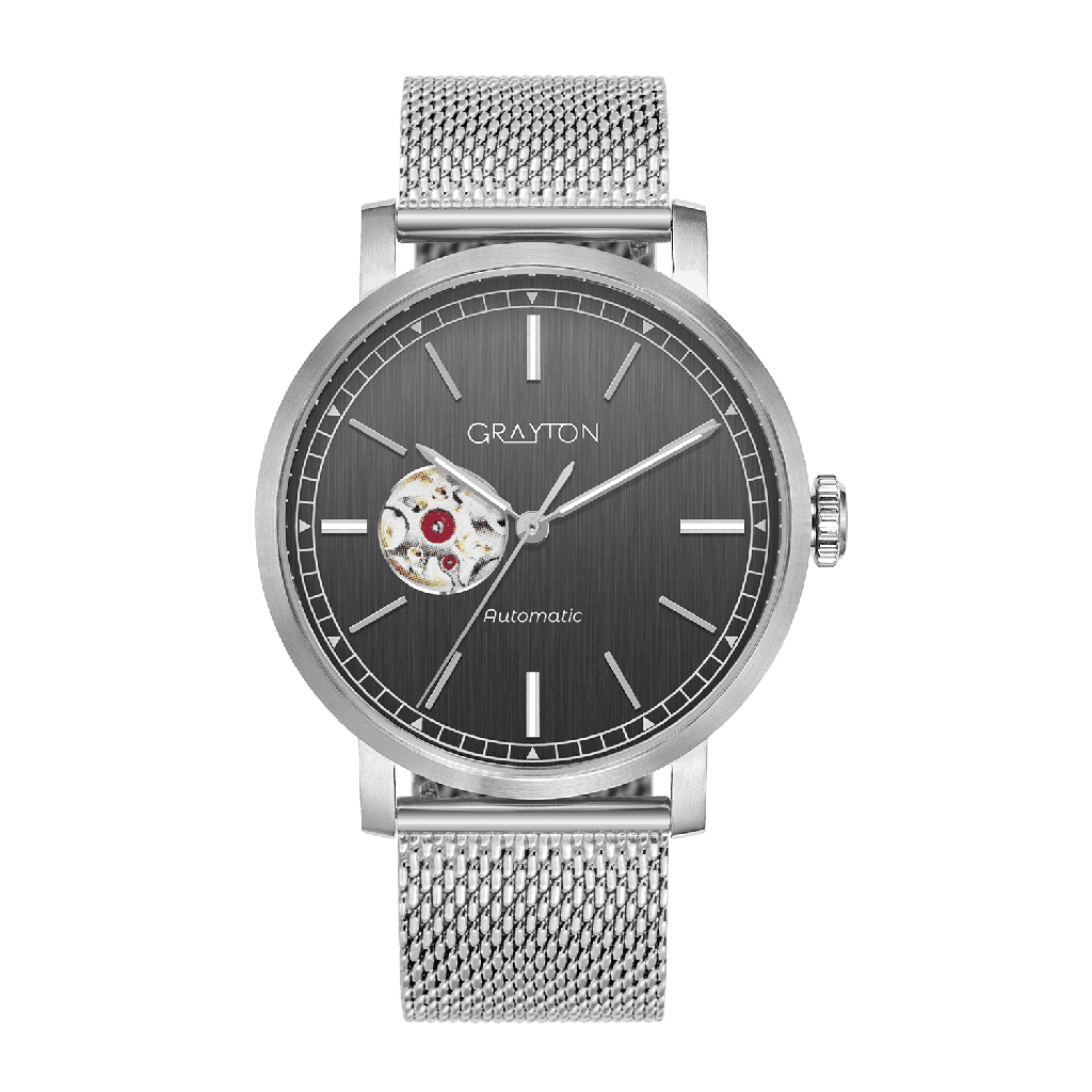 GRAYTON - Aegis 44 Milanese Chrome Silver Watch