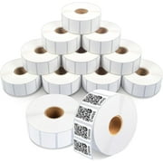 Aegis Adhesives - 1.2  X 0.85  Direct Thermal Multipurpose Labels for Return Address, QR Barcodes, Perforated & Compatible with Zebra Desktop Printers 12 Rolls, 1500/Roll