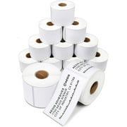 Aegis Adhesives - 2 ¼” X 4” Direct Thermal Labels for Shipping & Postage, Perforated & Compatible with Rollo, Zebra, & Other Desktop Label Printers (12 Rolls, 350/Roll)