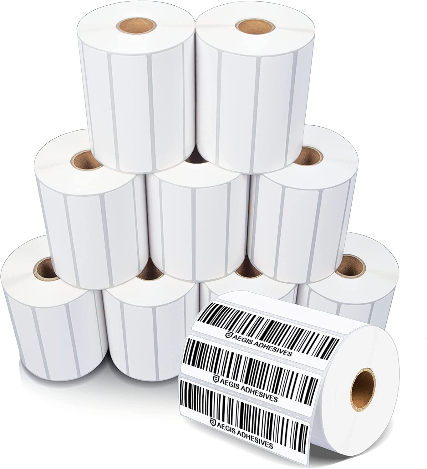 Aegis Adhesives 4” X 1” Direct Thermal Labels for Barcodes, Address