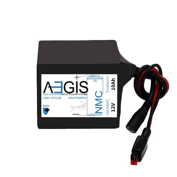 Aegis Battery 12V 10Ah Lithium Battery - NMC Deep Cycle Lithium-ion