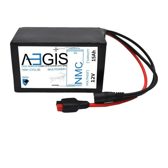 Aegis Battery 12V 15Ah Lithium Battery - NMC Deep Cycle Lithium-ion