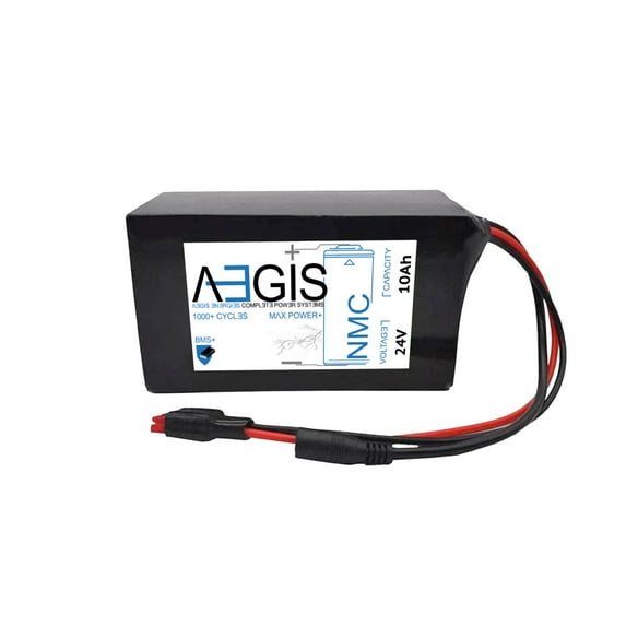 Aegis Battery 24V 10Ah Lithium Battery - NMC Deep Cycle Lithium-ion