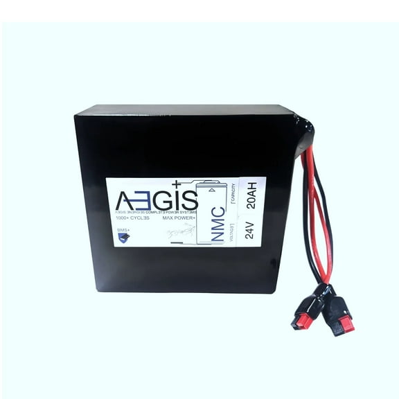 Aegis Battery 24V 20Ah Lithium Battery - NMC Deep Cycle Lithium-ion