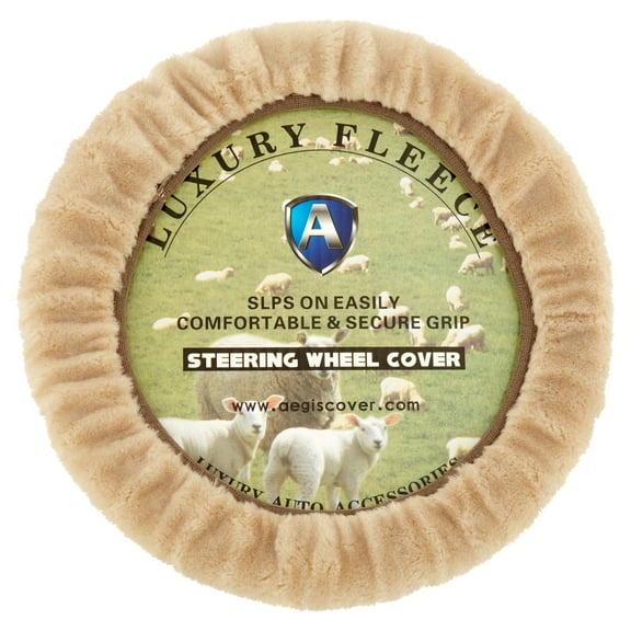 Aegis Cover Luxury Fleece Steering Wheel Cover