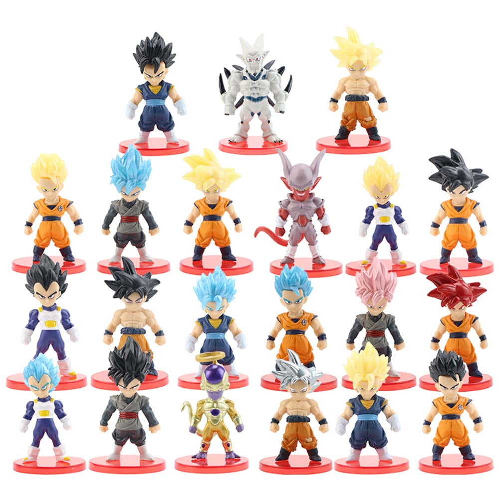 Aegis Dragon Ball Z Action Figures, 21 Piece PVC Set of Super Saiyan, Son  Goku, Bejita Figma Model-A 