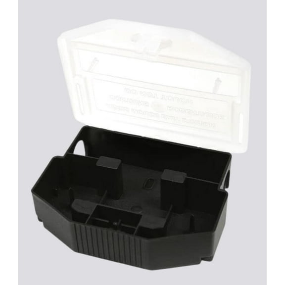 Aegis Mouse Black with Clear View Lid Bait Station - Offers the Most Bait Capacity - Single Bait Station by LiphaTech