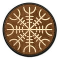 thumbnail image 1 of Aegishjalmur Helm of Awe Rune Viking Symbol of Protection Applique Multi-Color Embroidered Iron-On Patch - 3 Inch Medium, 1 of 5