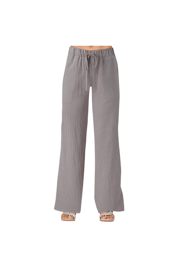 Cargo Pants Women Relaxed Fit Wide Leg Joggers Featuring Elastic Waistband and Drawstring,Sizes S-2XL